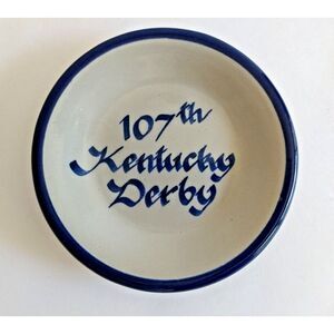 Vtg 107th KENTUCKY DERBY 1981 Louisville Stoneware Co Nut/Candy Trinket Dish USA